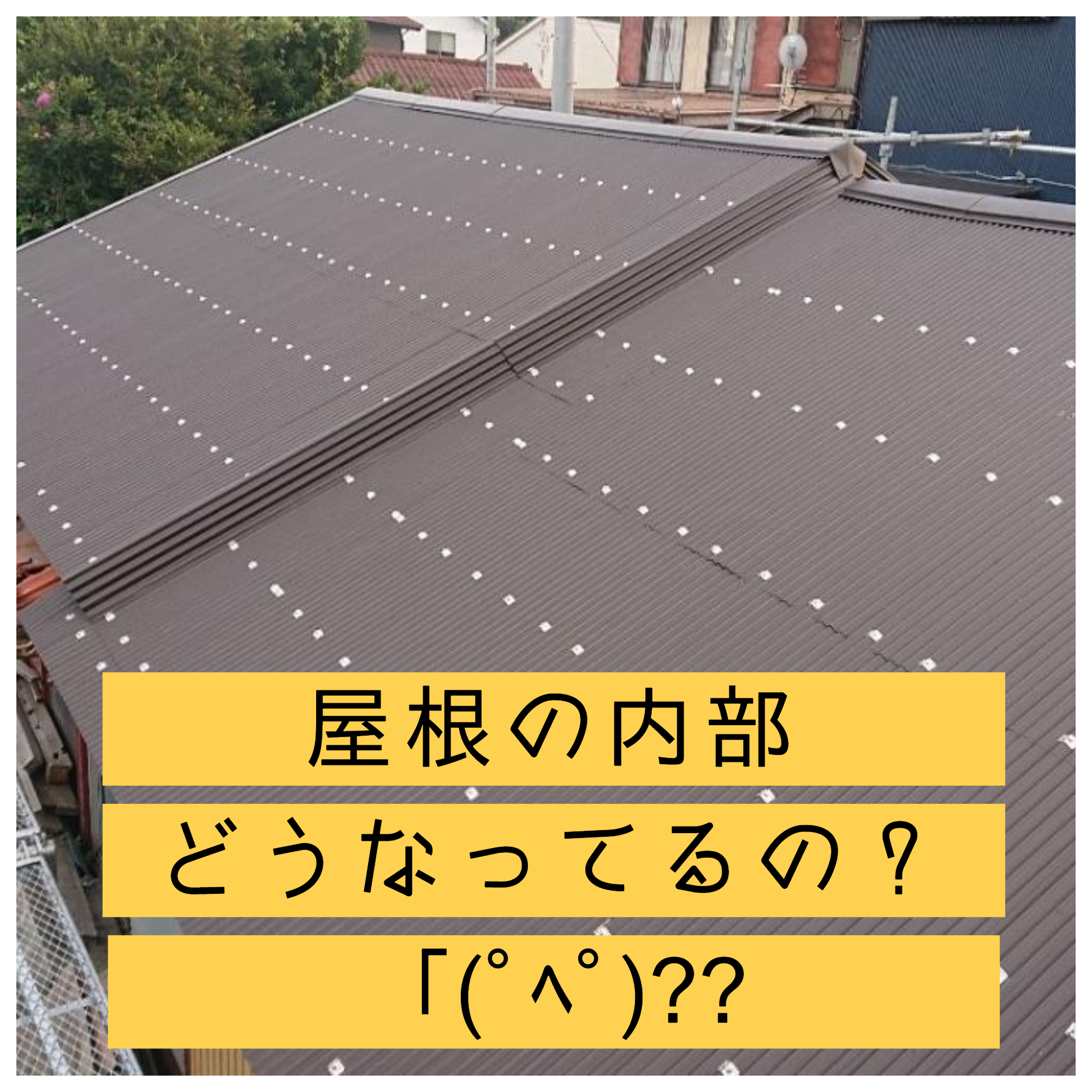 屋根の内部ってどうなってるの？　｢(ﾟﾍﾟ)？